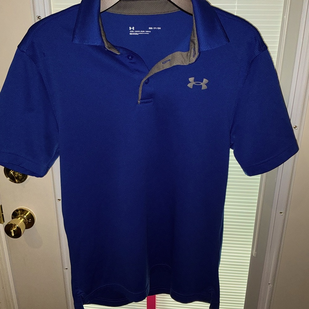 Under Armour Men’s Polo Shirt Cobalt Blue Size S - Picture 6 of 11